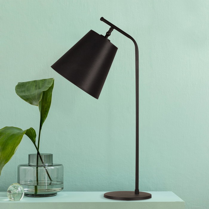 Opviq Lámpara de Mesa de Cuerpo Metálico Negro MR-623